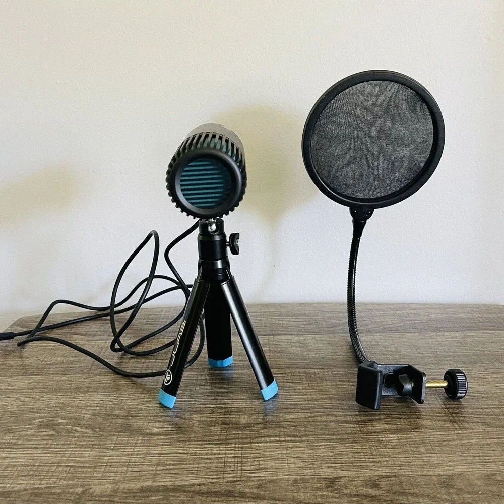 JLab Talk Go USB Microphone - Black (MTALKGORBLK4) And Filter